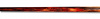 Бильярдный кий для русской пирамиды двухсоставной, запил - классика 16 запилов (пламенный эбен, падук, граб)