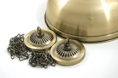 Бильярдный светильник Керн 3 плафона (матово-бронзовая штанга, матово-бронзовый плафон)